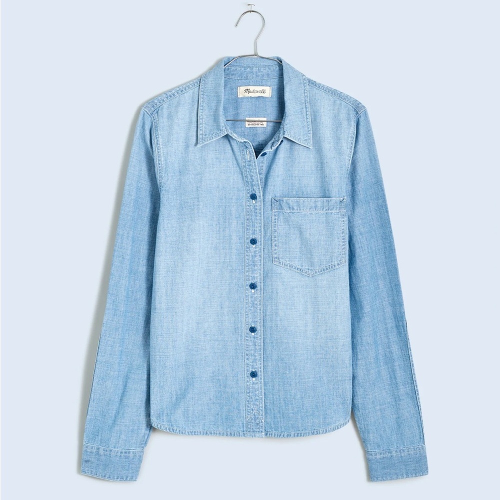 NWT Madewell x Kaihara Chambray Button-Up Shirt in Elmfield Wash XXS